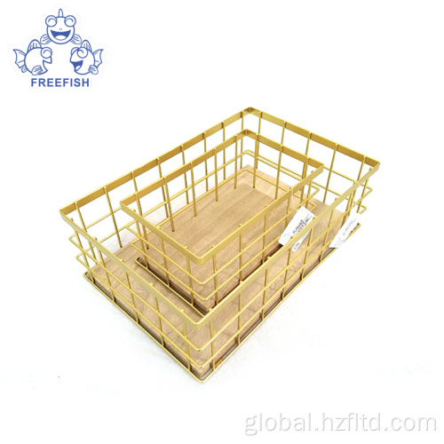 Metal Tray Custom home wire storage basket Set Manufactory